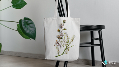 Hand-Painted Tote Bag: Blossoming Dreams